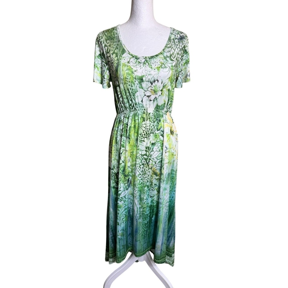 One World Whimsigoth Floral Maxi Dress Vest Set XS Fairycore Boho Cottagecore